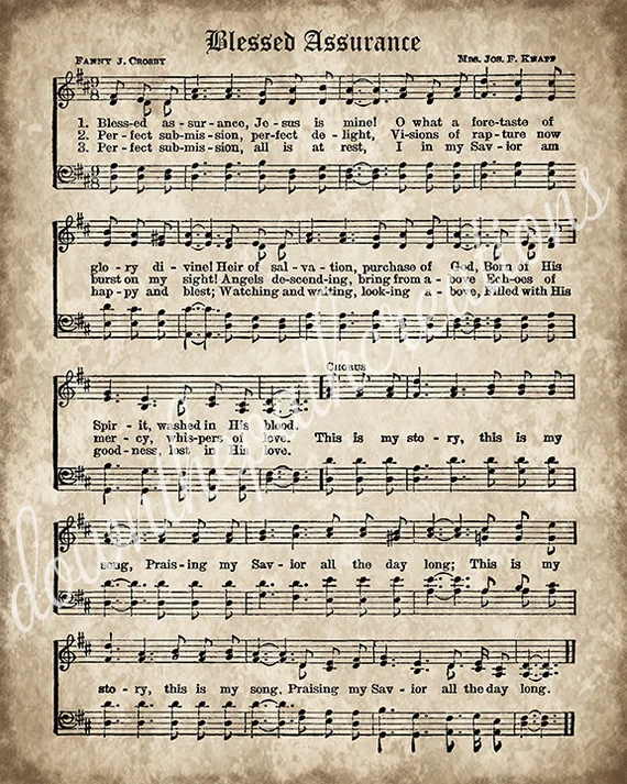 blessed assurance sheet music